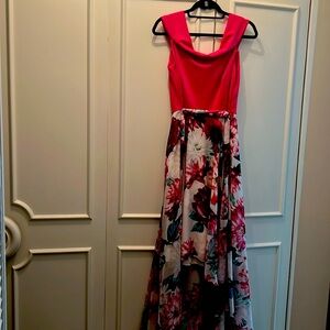 Eliza J chiffon high low floral dress size 8